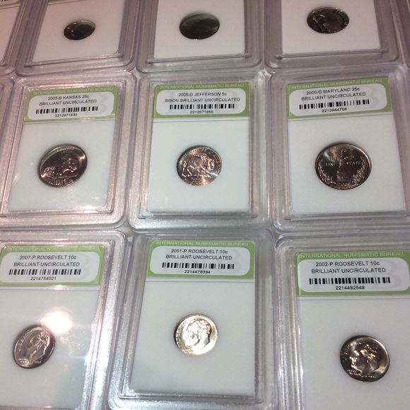Huge Collection 30 INB Professionally Graded & Slabbed Old 1973 to 2000’s Coins - Picture 5 of 16